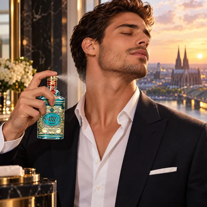 4711 Original Eau de Cologne 200 ml in ambientazione fresca e luminosa