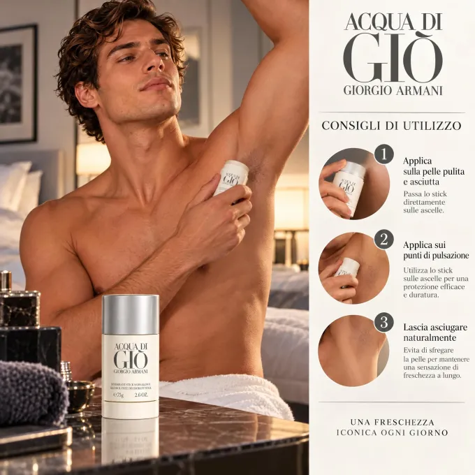 Come applicare Armani Acqua Di Gio Deo Stick Uomo 75 g
