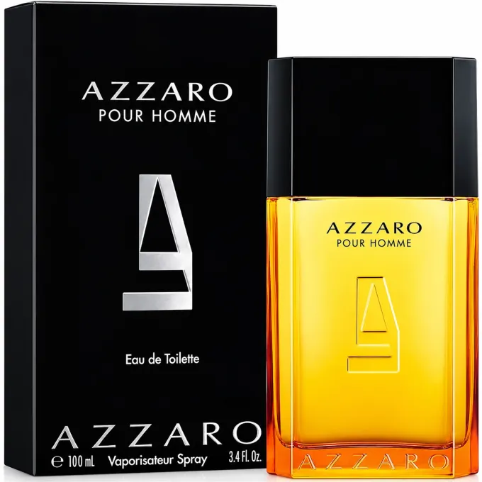 Azzaro Pour Homme Eau de Toilette 100 ml con il flacone affiancato alla confezione