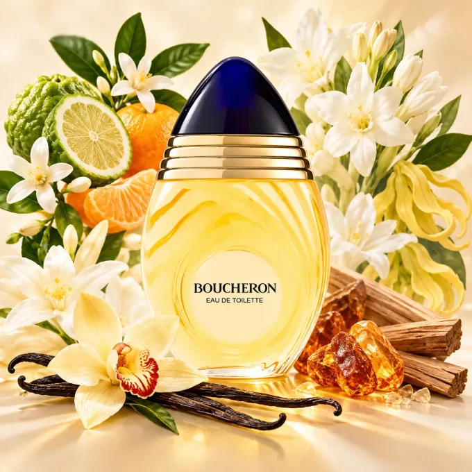 Note olfattive Boucheron Eau de Toilette con agrumi fiori vaniglia e sandalo