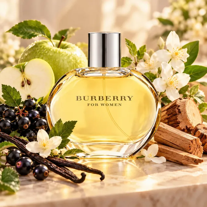 Note olfattive Burberry For Women con ribes mela gelsomino e vaniglia