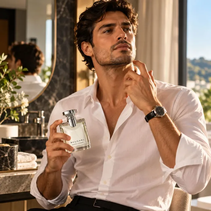 Bvlgari Pour Homme Uomo 100 ml in atmosfera luminosa e sofisticata