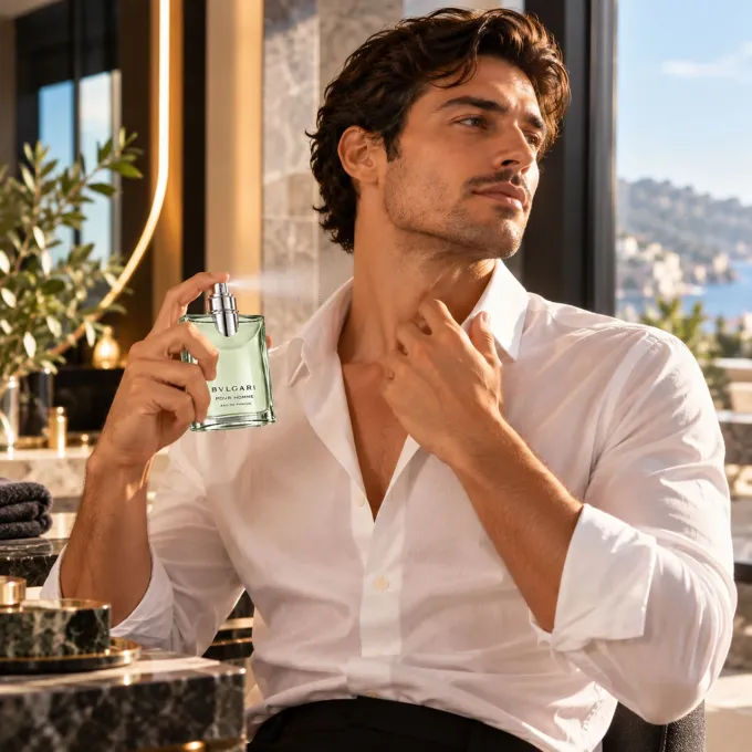 Profumo Bvlgari Pour Homme Uomo 100 ml in atmosfera raffinata e luminosa
