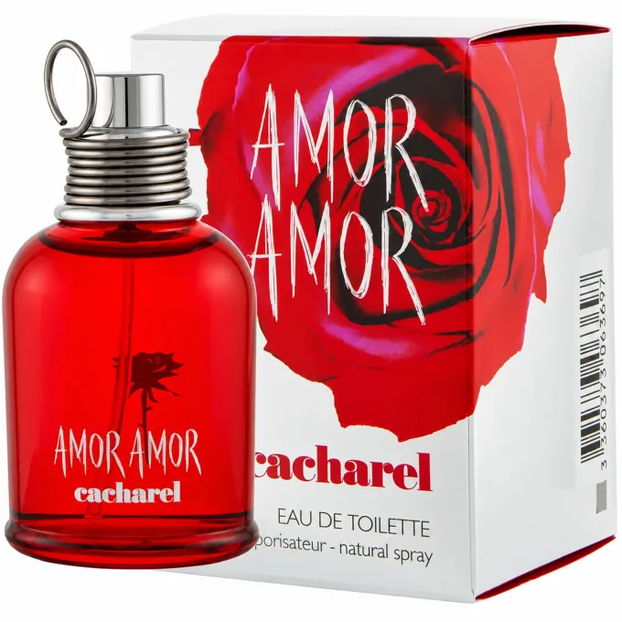 Cacharel Amor Amor Eau de Toilette Donna 100 ml con flacone rosso e confezione