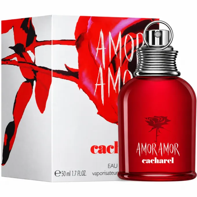Cacharel Amor Amor Eau de Toilette Donna 50 ml con flacone rosso e scatola originale