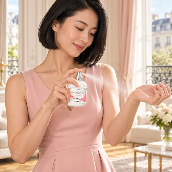 Cacharel Anais Anais 100 ml in una scena pubblicitaria ispirata alla femminilit&agrave; e all'eleganza