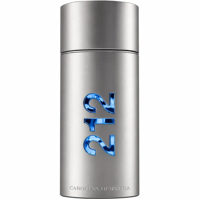 Flacone cilindrico argentato Carolina Herrera 212 Men NYC Eau de Toilette 100 ml