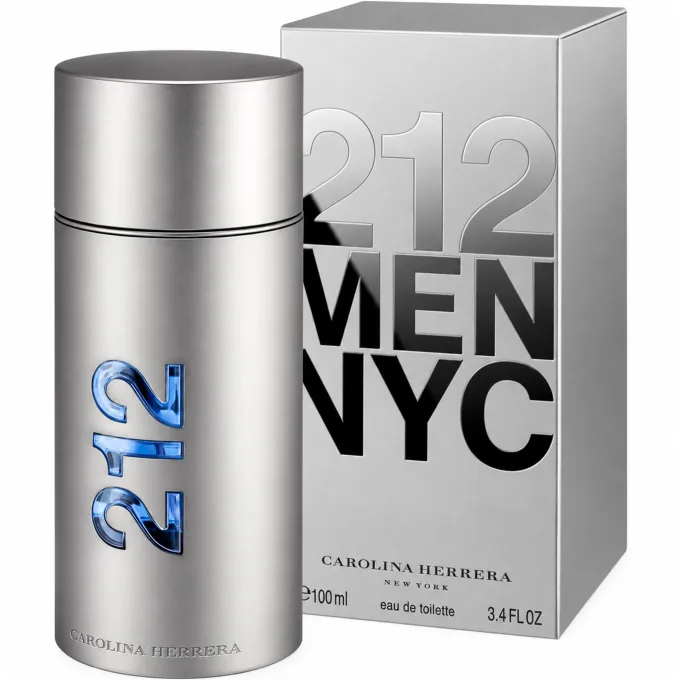 Carolina Herrera 212 Man Eau de Toilette Uomo 100 ml con flacone e confezione originale