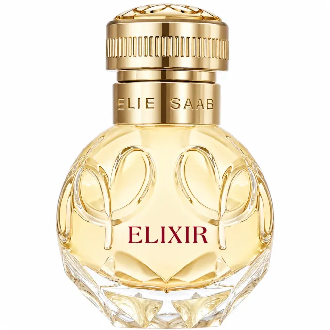 Primo piano del flacone Elie Saab Elixir Eau de Parfum 50 ml senza confezione