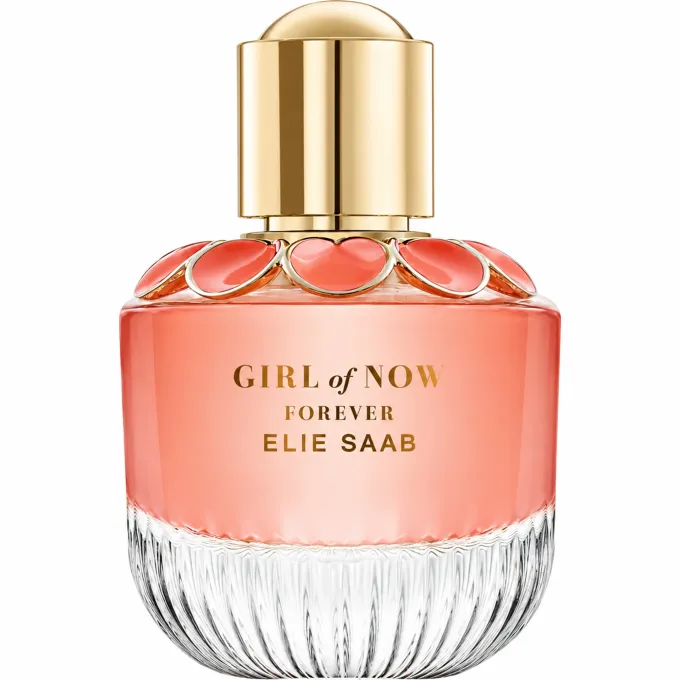 Primo piano del flacone Elie Saab Girl of Now Forever Eau de Parfum 50 ml senza confezione