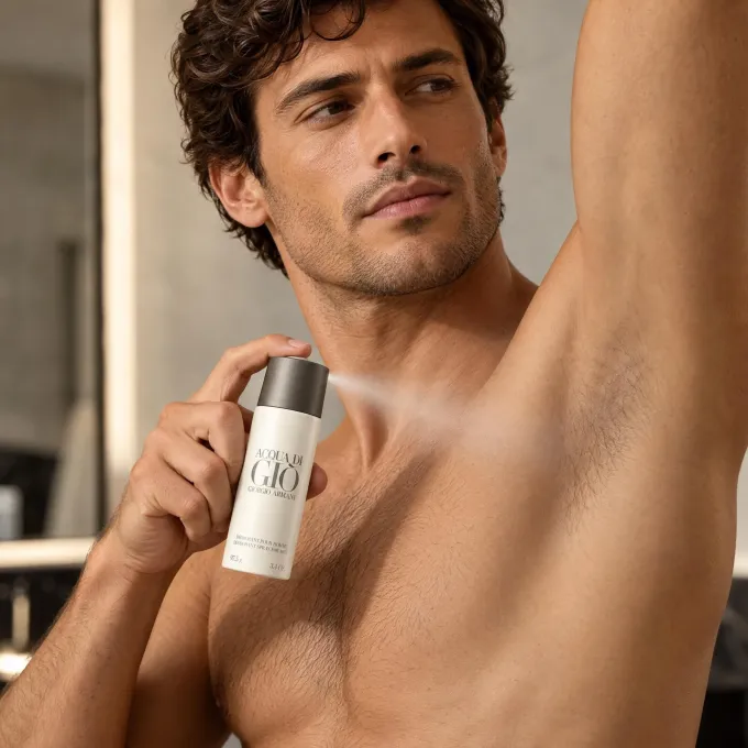 Immagine illustrativa del deodorante spray maschile Giorgio Armani Acqua di Gi&ograve; 150 ml