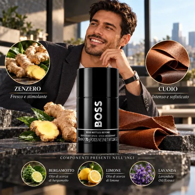 Ingredienti del deodorante Hugo Boss Bottled Beyond stick uomo da 75 ml