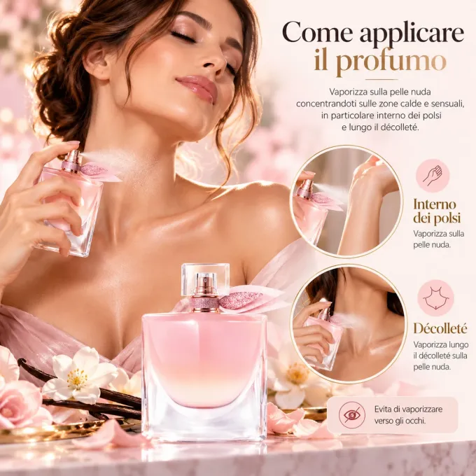 Come applicare Lanc&ocirc;me La Vie Est Belle Vanille Nude Eau de Parfum 100 ml