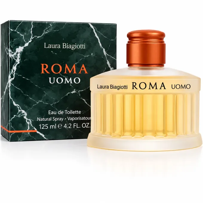 Laura Biagiotti Roma Uomo Eau de Toilette 125 ml con flacone e confezione