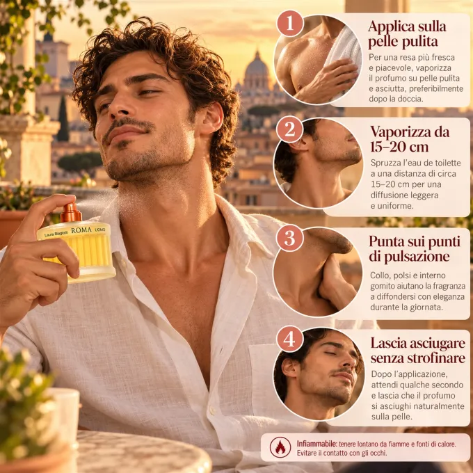 Consigli per utilizzare Laura Biagiotti Roma Uomo, profumo da uomo Eau de Toilette 200 ml