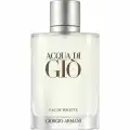 Primo piano del flacone Acqua di Gi&ograve; Pour Homme Eau de Toilette Uomo 100 ml dal design essenziale