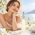 Issey Miyake L&rsquo;Eau d&rsquo;Issey profumo donna 50 ml in una composizione illustrativa dedicata alla fragranza