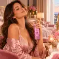 Victoria&rsquo;s Secret Velvet Petals 250 ml in ambientazione floreale rosa elegante e femminile