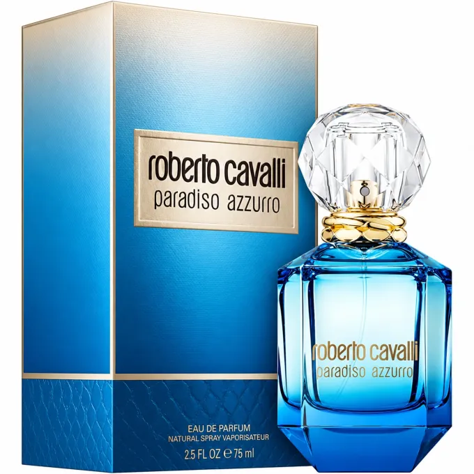 Roberto Cavalli Paradiso Azzurro Eau de Parfum Donna 75 ml con flacone e confezione originale