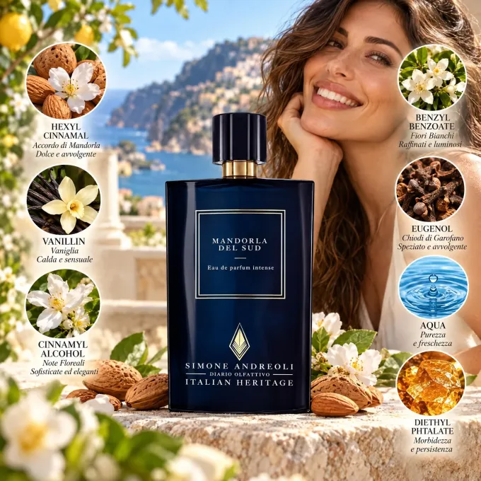 Immagine dedicata agli ingredienti di Simone Andreoli Mandorla del Sud, profumo unisex EDP Intense 100 ml