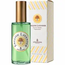 Confezione e flacone di Atkinsons English Lavender Eau de Toilette Spray nel formato da 75 ml
