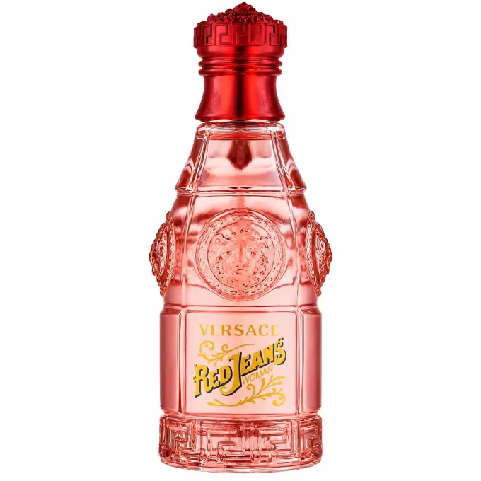 Flacone Versace Red Jeans EDT Donna 75 ml con dettagli originali